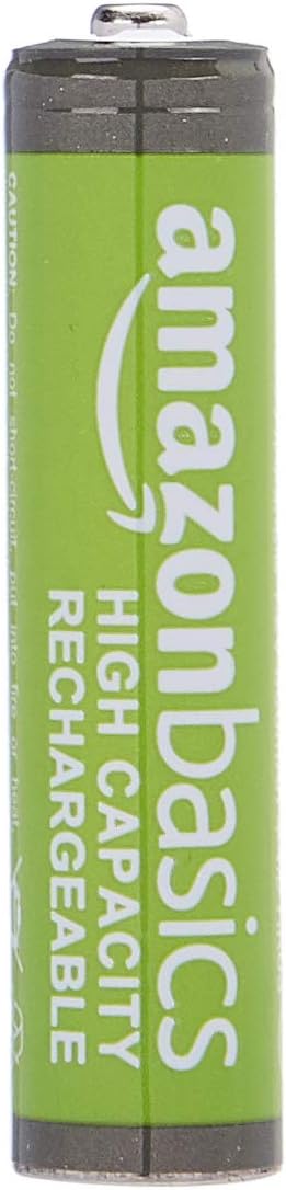 Amazon Basics 16-Pack Rechargeable AAA NiMH High-Capacity Batteries, 850 mAh, Recharge up to 500x Times, Pre-Charged...
