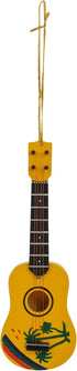 Broadway Gifts 5.4" Yellow Tropical Design Wood Ukulele Ornament Decoration...