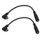 Seadream 6inch Right Angled Mini USB Male to 3.5mm Jack Female Audio Cord Microphone Adapter Cable (Black 2pcs)...