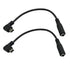 Seadream 6inch Right Angled Mini USB Male to 3.5mm Jack Female Audio Cord Microphone Adapter Cable (Black 2pcs)...
