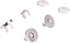 Mini Skater Magnetic Button Clasp Snaps - Closure Purses, Handbag Clothes Sewing Craft, 6-Pack (14mm, Silver)...