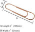HAHIYO Paper Clips Sturdy 4 inches Length 14 Pack Paperclips Heavy Duty Tight Grip Rust Proof Reusable Metal Bright Rose Gold for Home Office Scho...