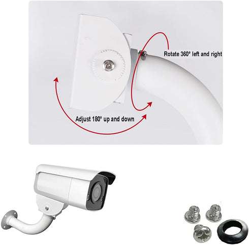 Surveillance Security Camera Mount Bracket,Indoor/Outdoor Camera Wall Mount Bracket for CCTV Security Cameras, J-Shape IP Cameras Bracket...