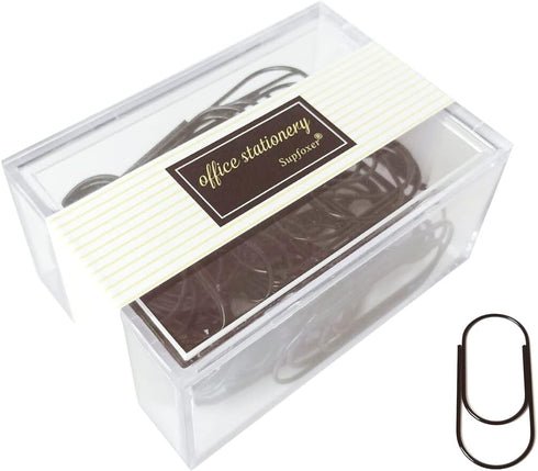 Jumbo Paper Clips, 50pcs 2inch Big PaperClips Durable and Rustproof Coated Large Paper Clips Office Supply Accessories (Black)...