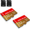 2 Pack Micro SD Card 32GB with SD Adapter High Speed Memory Card Up to 80Mb/s UHS-I Class 10 Memory TF Card for Tablet/Mobile Phone/Camera/Car Aud...