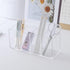 Acrylic Pen Holder 4 Compartments Clear Pencil Holder Organizer Makeup Brush Holder...