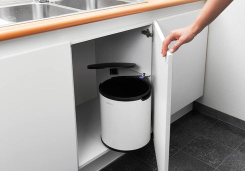 Brabantia PerfectFit Trash Bags (Size D/4.4-5.3 Gal) Thick Plastic Trash Can Liners with Drawstring Handles (40 Bags)...