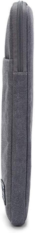 Kinmac Grey Canvas 360° Protective Vertical Style Waterproof Laptop Sleeve with Pocket for iPad 12.9",MacBook Air/Pro 13" and 12.5 inch-13.3 inch ...