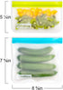 Reusable Food Storage Bags - 10 Pack Dishwasher Safe Freezer Bags, BPA Free Silicone, Leakproof for Marinate Salad Fruit Travel - 5 Sandwich 5 Sna...