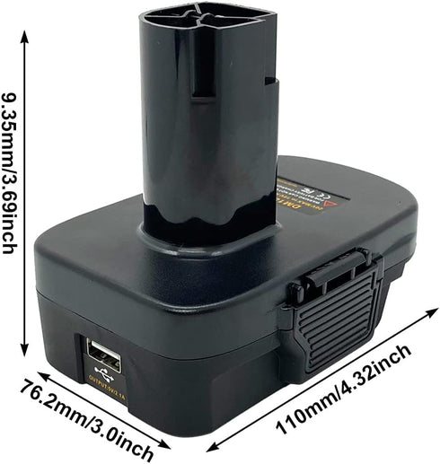 USB Battery Adapter for Craftsman C3 19.2V Cordless Tools, Converter for Dewalt 20V MAX and for Milwaukee M18 18V Lithium Battery to Craftsman 19....
