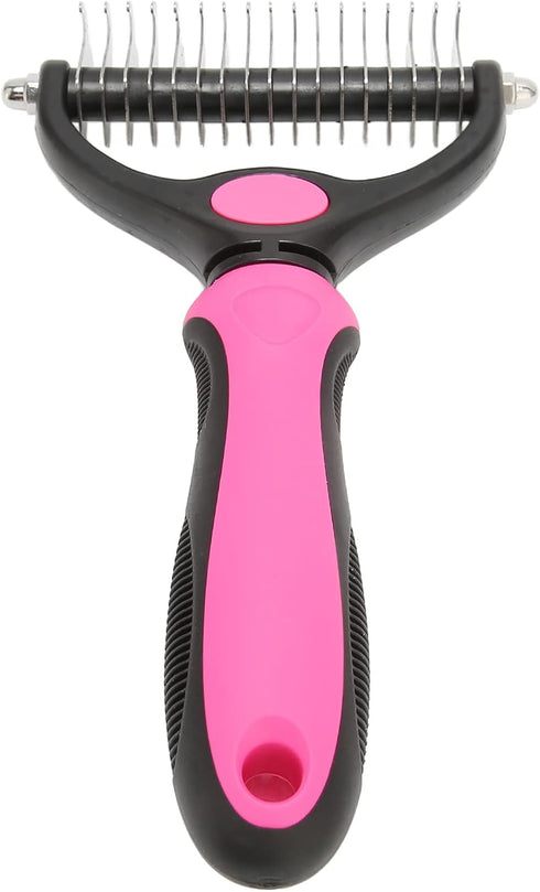 Undercoat Rake For Dogs,Double-Sided Dog Brush for Shedding,Dogs/Cats Professional Deshedding Brush,Removes Mats Tangled & Thinning Hairs with No ...