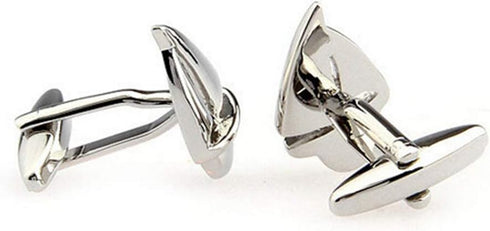 Nautical Sailing Sailboat Silver Cufflinks...