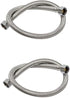 Braided Faucet Connector Supply Hose 1/2"-14NPSM Brass Nut X 3/8 Female Fitting Stainless Steel Lead-Free 20-Inch Long x 2 Pack...