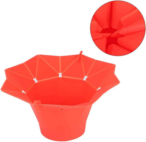 Popcorn Bowl, Popcorn Popper Red Folding Microwave Oven Popcorn Bowl DIY Silicone Popcorn Maker Machine Home Kitchen Tool for Making Popcorn...