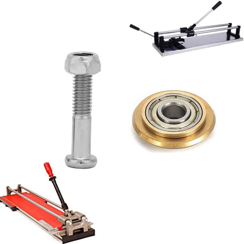 2 Pack Tile Cutter Wheel Cutting Blade Replacement Premium Tungsten Carbide Bearing Ceramic 22×6×6mm Scoring With Bolt Lock Nut For Wall Floor Til...