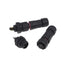 AOHUA M12 Waterproof Connector IP68 Outdoor Electrical plug for 2 Or 3-pin Cables Ø 4.5-7.5mm UL Certification (Black)(6 Pack)...