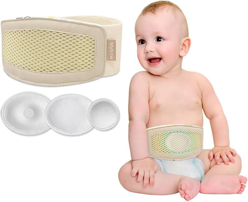 Mybow Umbilical Hernia Belt Baby, Infant Belly Button Band, Umbilical Cord Cover for Newborn Abdominal Binder, Hernia Support Truss, Belly Button ...