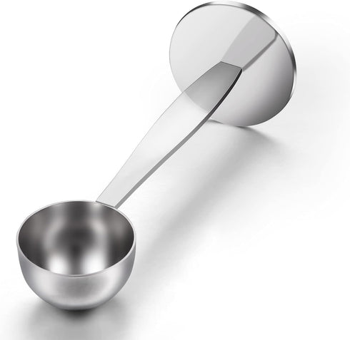 Two-in-One Stainless Steel Coffee Scoop Tamping Dual-Purpose Coffee Spoon Powder Hammer Tamper Multi Function Spoon Holder Coffee Tools for Measur...