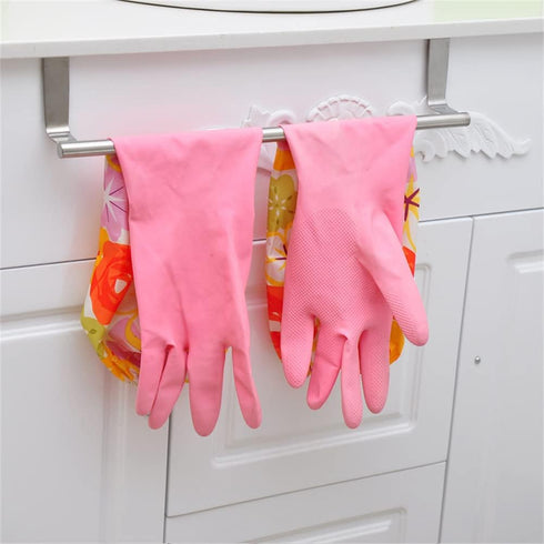 Stainless Steel Towel Rack Bathroom Towel Holder Stand Kitchen Cabinet Door Hanging Organizer Shelf Wall Mounted Towels Bar (1pcs)...
