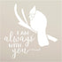 I Am Always with You with Cardinal Stencil by StudioR12 - Select Size - USA Made - Craft DIY Saying for Loved One Home Decor | Paint Wood Sign | R...