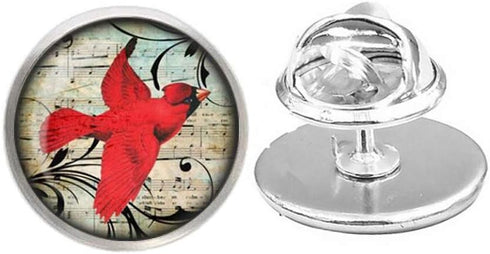 Cardinal Jewelry Bird Pin Wearable Art Bird Pin Charm Bird Cardinal Brooch,TAP348...