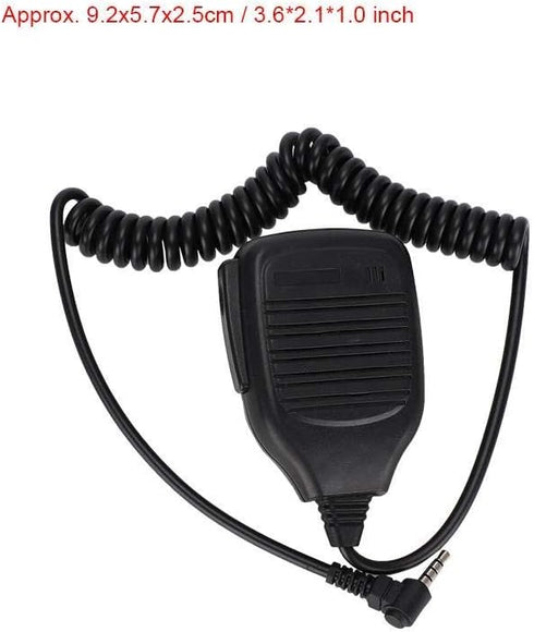 Handheld Speaker Mic,3.5mm Walkie Talkie Shoulder Speaker Microphone with PU Wire for/Yaesu,TwoWay Radio Mic Speaker for Police,Security Personnel...