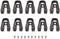 10pcs Power Tool Accessories Drill Clamp, Stainless Steel Drive Hook Suitable For 12v/18v Drill Impact Wrench Waist Buckle Buckle...