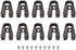 10pcs Power Tool Accessories Drill Clamp, Stainless Steel Drive Hook Suitable For 12v/18v Drill Impact Wrench Waist Buckle Buckle...