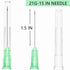 100 Pack 21Ga 1 1/2 Inch Stainless Steel Dispensing Lab Tools Accessories for Scientific Labs, Measuring and Refilling, Individually Wrapped...