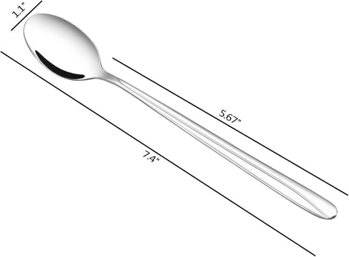 Obstnny 12 Pieces Long Handle Ice Tea Spoons, Stainless Steel Mixing Spoons...