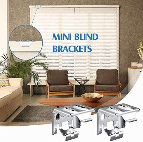 Jetec 6 Pieces Mini Blind Brackets Bracket for Window Blinds, with Screws...