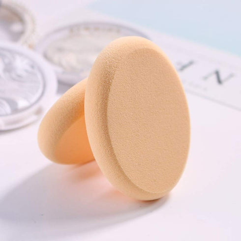Oval Puff 2 Packs Skin Tone and Pink Make-up Egg Air Cushion Puff Beauty Egg Foundation Sponge Professional Makeup Sponge Wet and Dry...