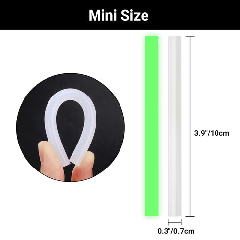 Glow in The Dark Hot Glue Sticks, 72 Pack 0.27" x 4" Hot Glue Sticks Strips Adhesive Purpose Glue Sticks Mini Set for Handmade Car DIY Art Craft H...