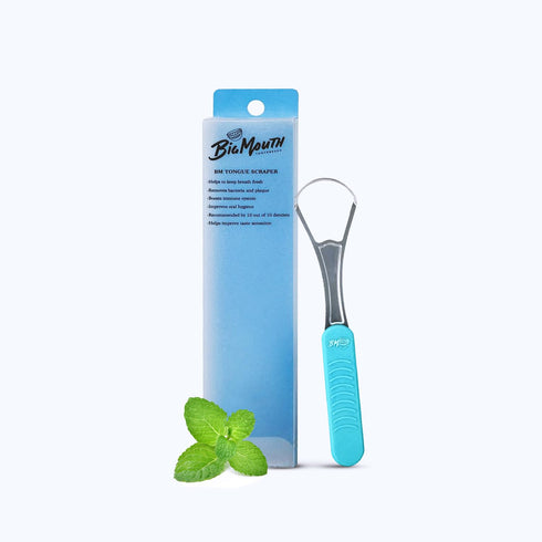 Big Mouth Tongue Scraper – Ultimate Oral Hygiene Tool for Fresh Breath and Improved Taste (Silver)...