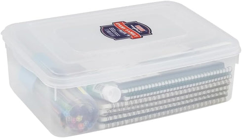11 Quart Clear Storage Box, Plastic Storage Bin with Lid, 2 Packs...