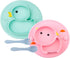Toddler Plate, Portable Baby Plates for Toddlers and Kids, BPA-Free Strong Suction Plates for Toddlers, Dishwasher & Microwave Safe Silicone Place...