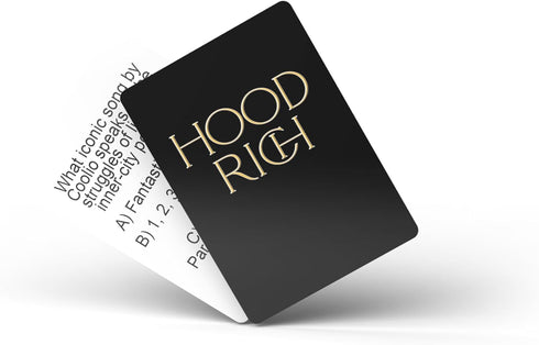 HoodRich Game Night Extravaganza: Dive Deep into African-American Culture with Engaging Trivia Cards Designed to Challenge, Amuse, and Enlighten Y...