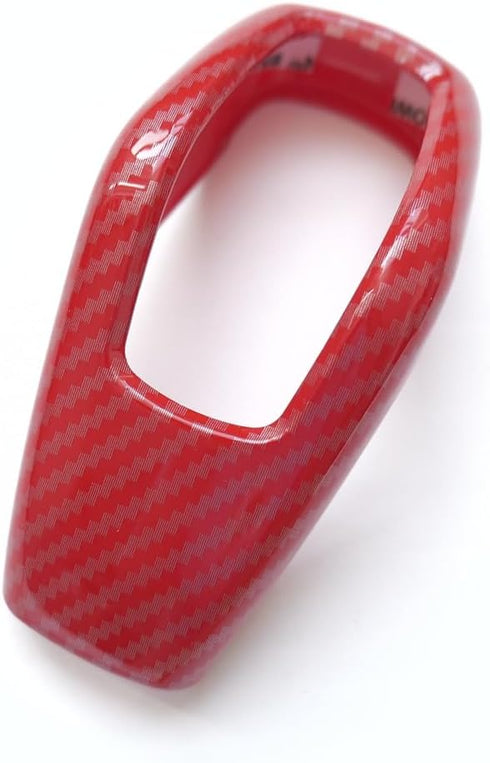 Sport Gear Shift Knob Overlay Trim for Land Rover Discovery Sport Range Rover Sport Evoque 2020 2021 2022 2023 (Carbon Fiber Red)...