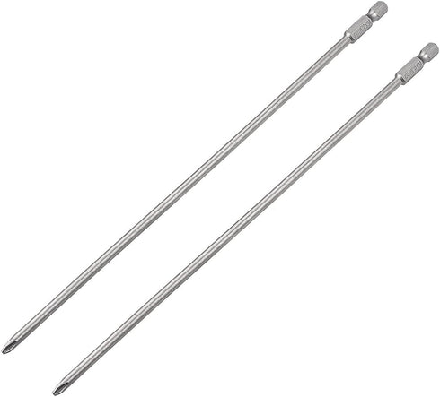 uxcell 2 Pcs 5mm PH2 Magnetic Phillips Screwdriver Bits, 1/4 Inch Hex Shank 9.8-inch Length S2 Power Tool...