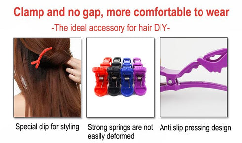 AKOAK 6 PCS Professional Anti slip Crocodile Clip - Large Styling Hair Clip for Women's Thick Hair, Dyeing or Hair Care Partition Positioning Clip...