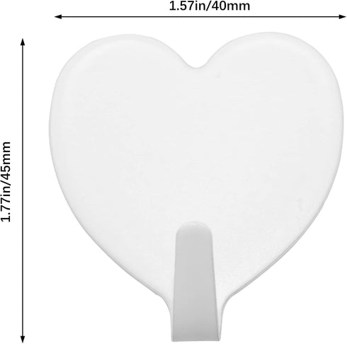 5PCS 40 * 45mm Stainless Steel Heart-Shaped Hook Heart Shaped Multifunctional Self Adhesive Door Hook Coat Hooks Wall Mounted Coat Rack Closet Hoo...