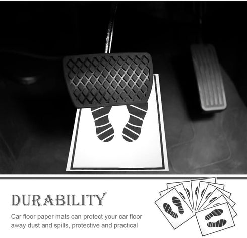 IMIKEYA Paper Floor Mat: 25Pcs Disposable Car Floor Mats Car Paper Floor Mats Disposable Car Interior Floor Mats Automotive Floor Mats Printing Pa...