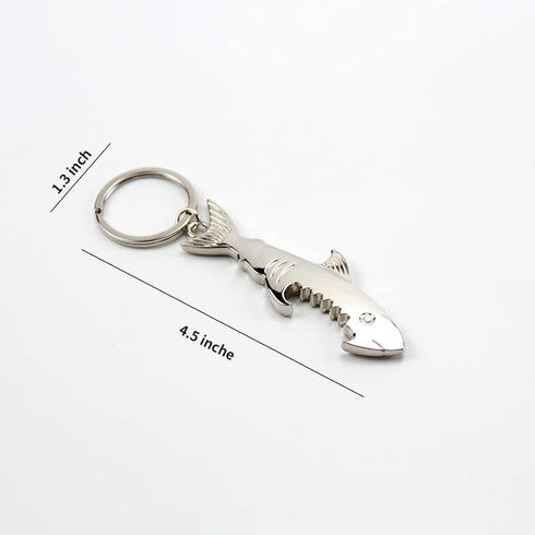 Creative Metal Corkscrew Shark Beer Bottle Opener Keychain Pendant...