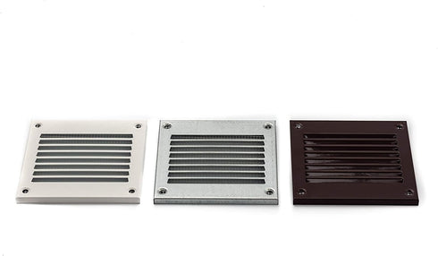 Vent Systems 4'' x 4'' Inch Pack of 2 White Air Vent Cover Metal Air Return Grill with Built in Pest Guard Screen HVAC Vent Cover for Home Improve...