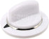 DPD WE1M654 Dryer White Timer Control Knob with Metal Ring for General Electric GE Kenmore Sears RCA Hotpoint Dryer, Replaces AP3995088, 1264290, AH1482197, EA1482197, 212D1726