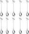 AnSaw Elegant Silver Leaf Coffee Spoons - 10-Piece, 4.7" Mini Stainless Steel Espresso & Dessert Tea Spoons, Perfect for Demitasse & Small Serving...