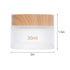 6Pcs Glass Cosmetic Containers with Wood Grain Lid Refillable Cosmetic Jar Frosted Glass Cream Container with Leak-proof Lid Empty Makeup Jar for ...