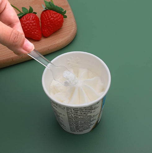 500Pcs Clear Plastic Tasting Spoons Disposable Mini Tasters Spoons Food Ice Cream Spoons Frozen Dessert Supplies...