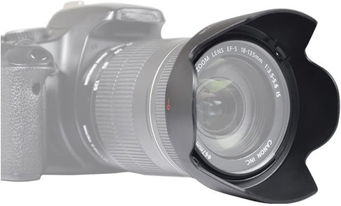 EW-73B Lens Hood Shade for Canon EF-S 18-135mm f/3.5-5.6 is(Not is USM),18-135mm f/3.5-5.6 is STM(Not USM),EF-S 17-85mm f/4.5-5.6 is USM SLR Lens,...