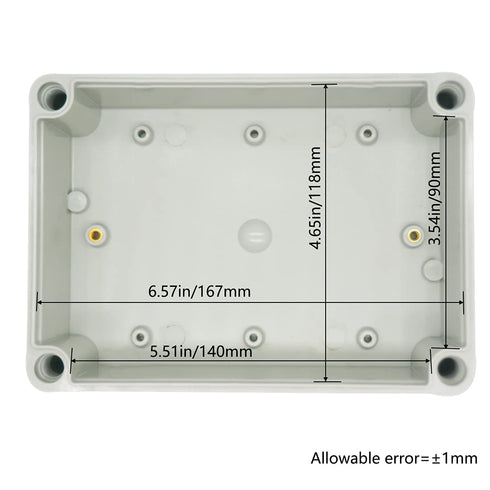 Zulkit Junction Box ABS Plastic Dustproof Waterproof IP67 Junction Boxes Universal Electrical Project Enclosure DIY Electronic Project Box Grey 6....